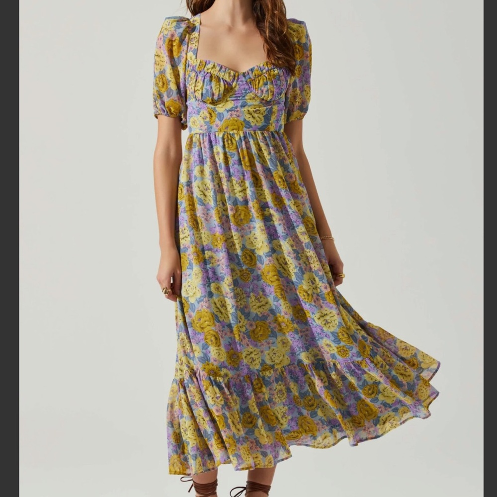 Astr Sweetheart Neckline Ruffled Tiered Sundress